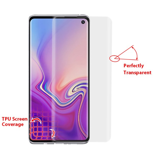 Samsung Galaxy S10 Screen Protector, Curved Edge to Edge TPU Screen ...