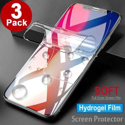 Apple iPhone 12 Pro Max - [3-Pack] HydroGel TPU Full Protection Transparent Screen Protector Clear Film