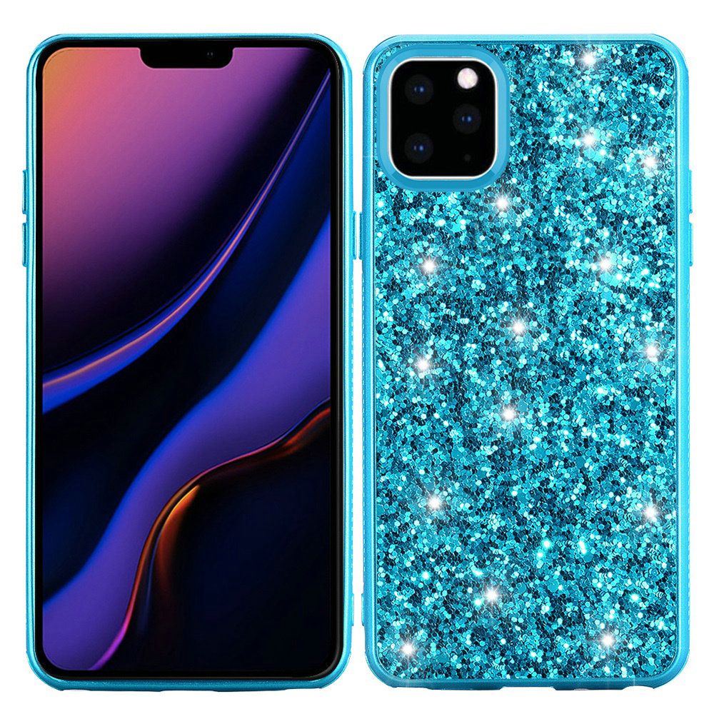 Apple iPhone 11 Pro Max Sparkle Glitter Bling Fused Hybrid - Blue for