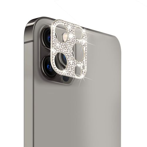 Apple iPhone 14 6.1 - Camera Lens Zinc Alloy With Diamond - Silver