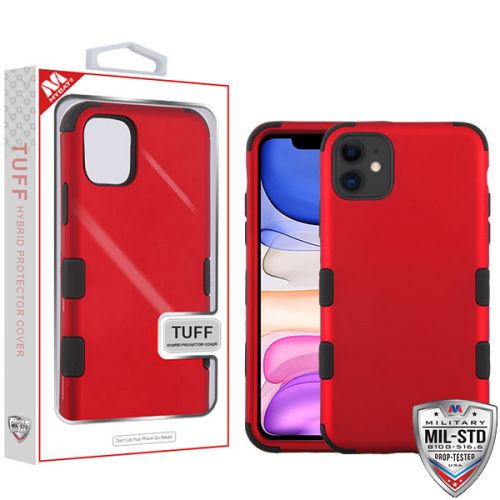 Apple iPhone 11 Case, Titanium Red Black TUFF Hybrid Case Cover [Military-Grade Certified]