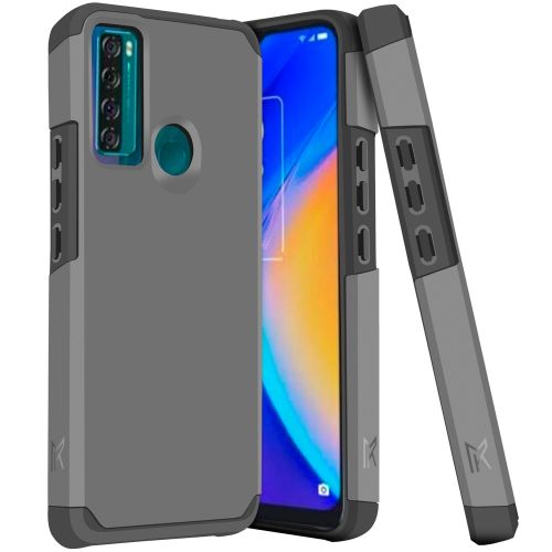 Alcatel TCL 20 XE - MetKase Original ShockProof Case Cover - Charcoal Grey