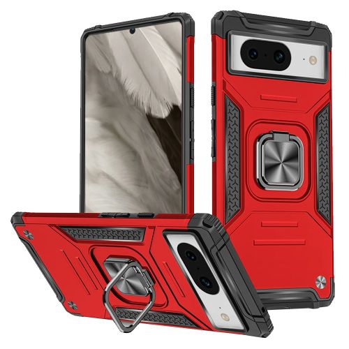 Google Pixel 8 5G Robust Magnetic Kickstand Hybrid Case Cover - Red