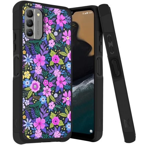 Nokia G400 5g Tough Strong MetKase Hybrid (Magnet Mount Friendly) Case Cover - Mystical Floral Boom