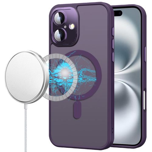 Apple iPhone 16 Plus 6.7 inch Complete Protection HQ Hybrid with Metal Tempered Camera Glass - Purple