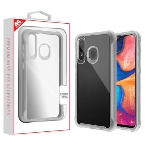 Samsung Galaxy A50 Case, Highly Transparent Clear/Semi Transparent White Hybrid Case