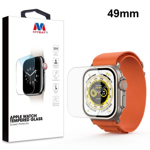 Apple Watch Ultra 49mm Screen Protector, Apple Watch Ultra 49mm MyBat Tempered Glass Screen Protector - Clear