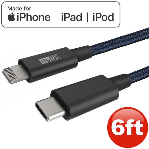 Universal Idars 6-Ft Usb-C To Lightning Cable (Mfi Certified) - Blue
