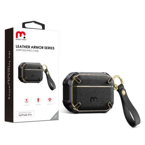Apple AirPods Pro Case, Case MyBat Pro Leather Armor Series Case Case Black / Black