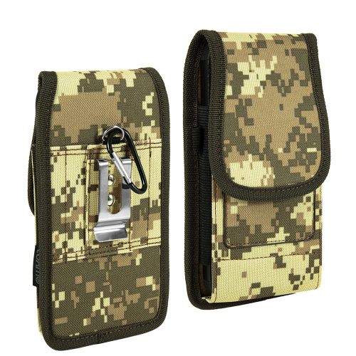 Luxmo #35 All Nylon Universal Vertical Pouch With Dual Credit Card Slots - Army Camo