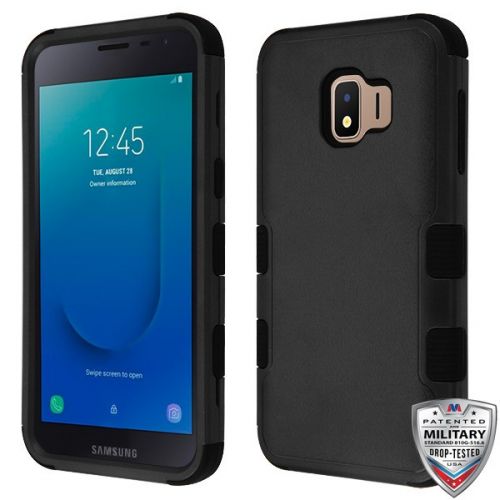 Samsung Galaxy J2 Dash Case, Natural Black TUFF Hybrid Case Cover [Military-Grade Certified]