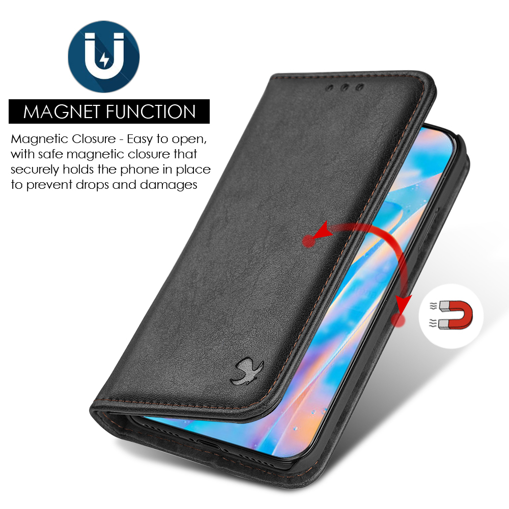 Smartphone Flip Cases Wallet Case for Samsung Galaxy S9 Plus, Leather Case  with Card Holder, Double Magnetic Clasp and Durable Shockproof Cover for  Samsung Galaxy S9 Plus,Magnetic Phone Case for Car F 