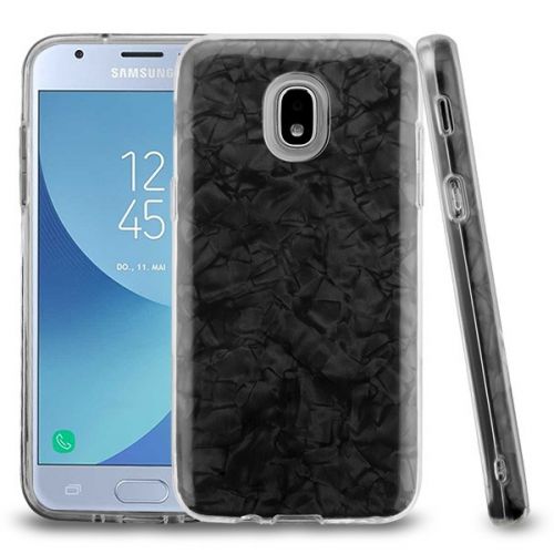 Samsung Galaxy J3 Aero Case, Black Jade Texture Full Hybrid Case Cover