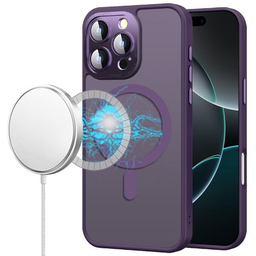 Apple iPhone 16 Pro 6.3 inch Complete Protection HQ Hybrid with Metal Tempered Camera Glass - Purple