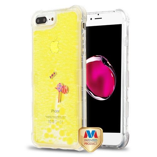 Apple iPhone 6S Plus Case, Candyland (Lollipop/Candy) Yellow Oil TUFF AquaLava Hybrid Case Cover