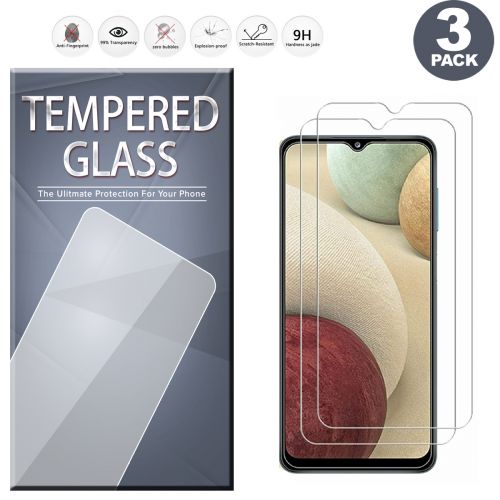 For Samsung Galaxy A42 5G [3-Pack] Tempered Glass Screen Protector Clear