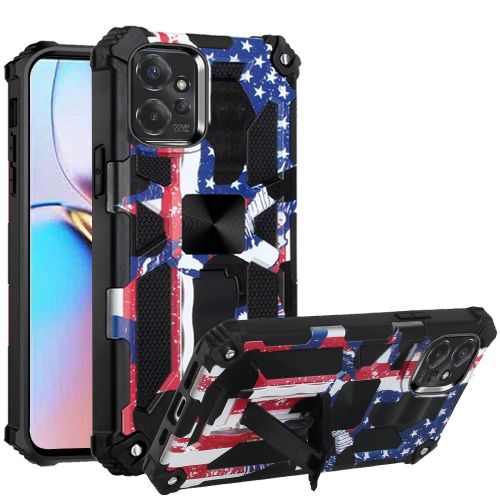 Motorola Edge Plus 2023 Machine Design Magnetic Kickstand Case Cover - American Flag
