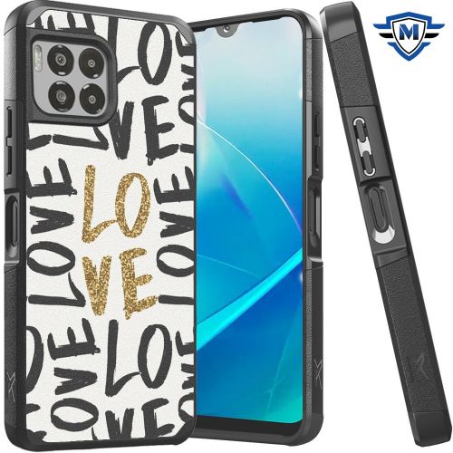 REVVL 7 Pro 5G Tough Strong MetKase Hybrid (Magnet Mount Friendly) Case Cover - Love