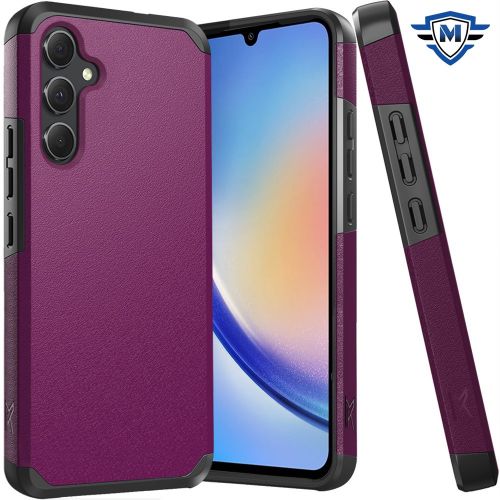 Samsung A35 5g METKASE (Original Series) Tough Strong Shockproof Hybrid in Slide-Out Package - Dark Purple