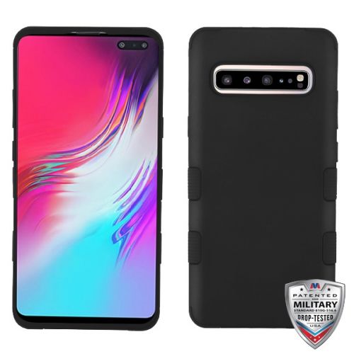 Samsung Galaxy S10 5G Case, Rubberized Black TUFF Hybrid Case Cover [Military-Grade Certified]