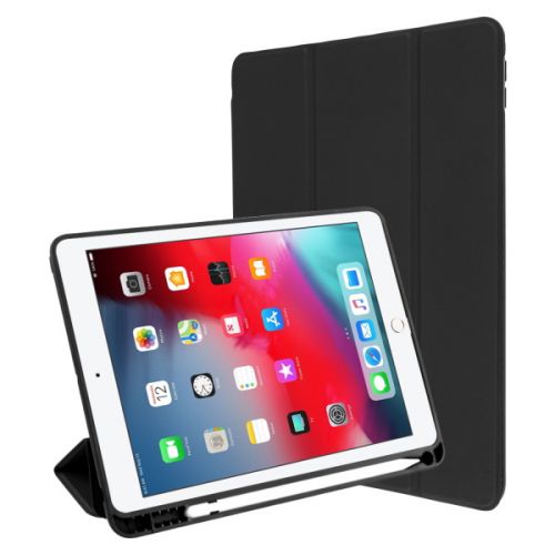 Apple iPad 9.7 2018 Wallet, MyBat Slim Fit Smart MyJacket with Trifold Stand Black