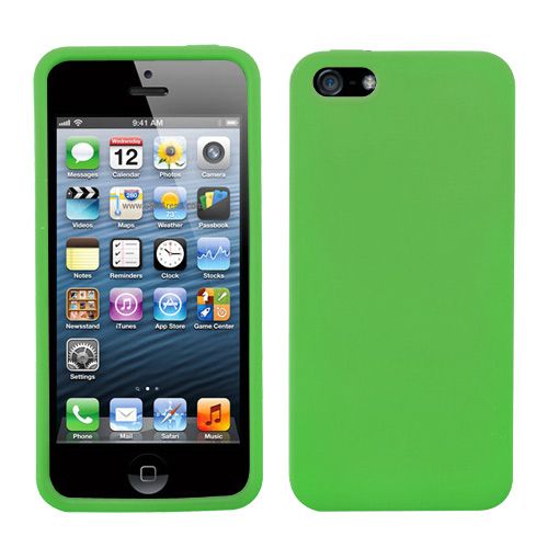 Apple iPhone 5S Case, Solid Skin Case Cover (Dr Green)