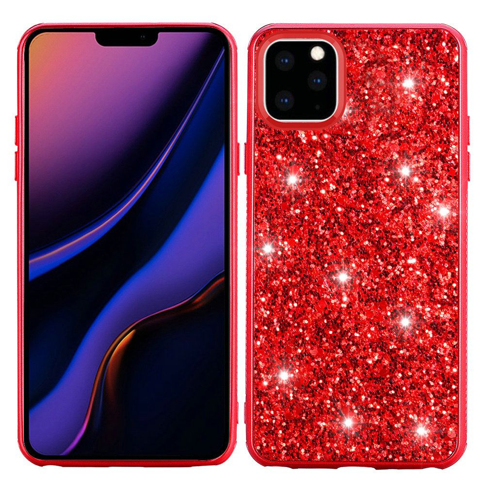 Sparkle Glitter Bling Fused Hybrid Red For Apple Iphone 11 Pro Max Cellphonecases Com
