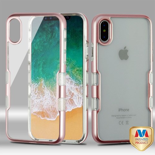 Brein Ontevreden Kilimanjaro Apple iPhone X Case, Metallic Rose Gold/Transparent Clear TUFF Panoview  Hybrid Case Cover :: CellPhoneCases.com