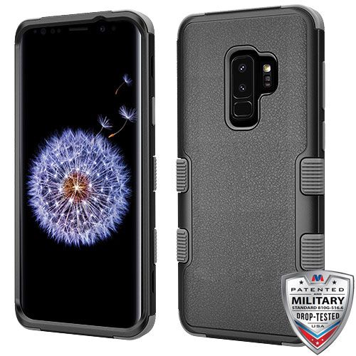 Samsung Galaxy S9 Plus Case, Natural Black/Iron Gray TUFF Hybrid Phone Case Cover [Military-Grade Certified]