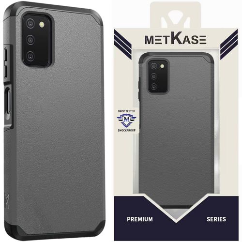 Samsung A03s METKASE (Original Series) Tough Strong Shockproof Hybrid in Slide-Out Package - Charcoal Grey
