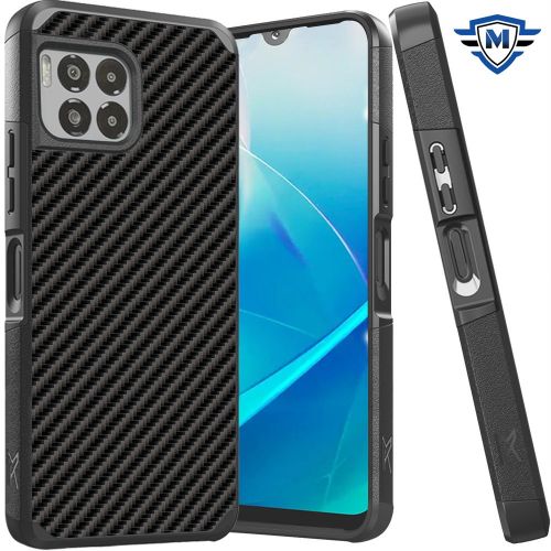 REVVL 7 Pro 5G Tough Strong MetKase Hybrid (Magnet Mount Friendly) Case Cover - Carbon