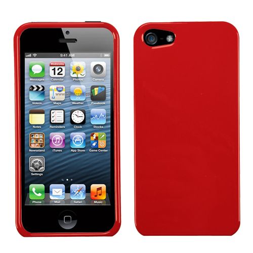 Apple iPhone 5S Case, Solid Flaming Red Phone Protector Case Cover