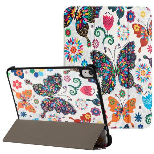 Samsung Galaxy Tab S9 Trifold Magnetic Closure PU Leather Case Cover - Butterfly