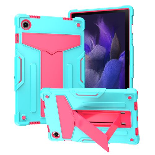 Samsung Galaxy Tab A8 10.5 inch (2022) Tablet Vertical 3in1 Tough Hybrid Kickstand - Teal/Hot Pink