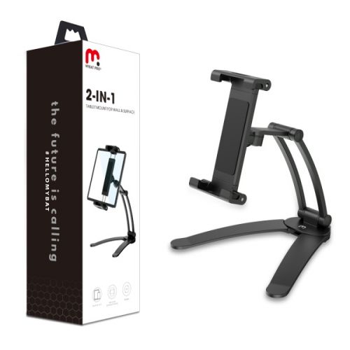 2-in-1 Tablet Mount For Wall & Surface Black for MyBat Pro