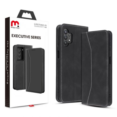 Samsung Galaxy A32 5G Case, MyBat Pro Executive Series Wallet Case Black