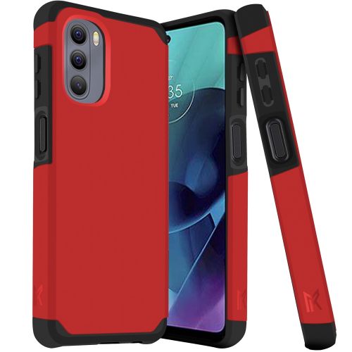 Motorola Moto G Stylus 4G 2022 - MetKase Original ShockProof Case Cover - Flame Scarlet