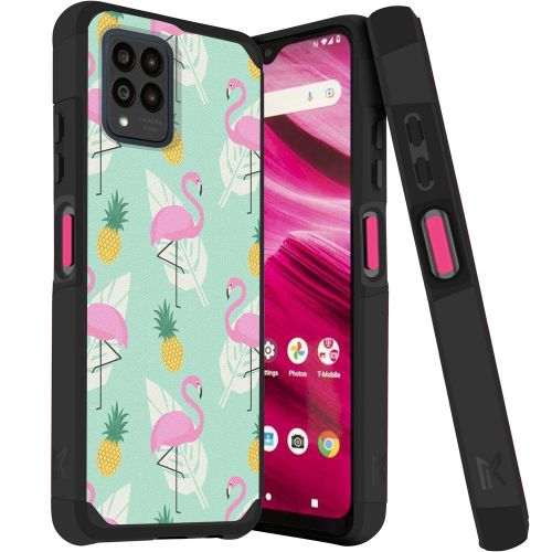 Revvl 6 Pro 5G Tough Strong MetKase Hybrid (Magnet Mount Friendly) Case Cover - Flamingo