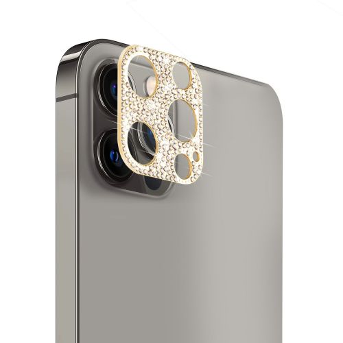 Camera Lens Zinc Alloy With Diamond Gold for Apple iPhone 12