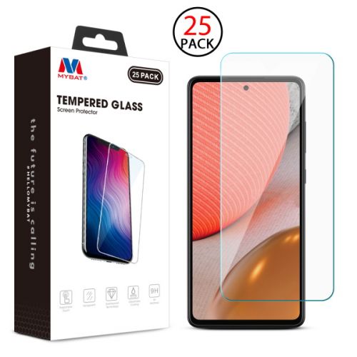 Samsung Galaxy A72 5G Screen Protector, MyBat Tempered Glass Screen Protector(25-pack) Clear