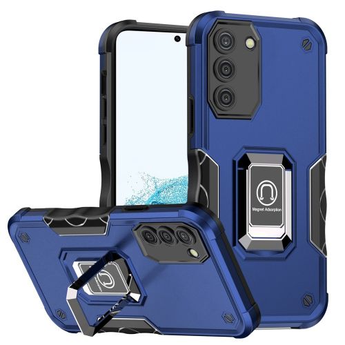 Samsung Galaxy S22 OPTIMUM Magnetic Ring Stand Hybrid Case Cover - Blue