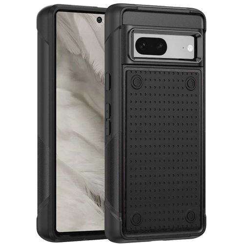 Google Pixel 8 5G DOT Thick Beautiful Hybrid Case Cover - Black/Black