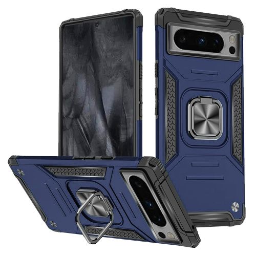 Google Pixel 8 Pro 5G Robust Magnetic Kickstand Hybrid Case Cover - Blue