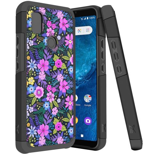 Cricket Icon 4 Tough Strong MetKase Hybrid (Magnet Mount Friendly) Case Cover - Mystical Floral Boom