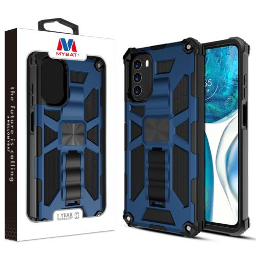 Motorola 2022 Moto G 5G MyBat Sturdy Hybrid Case Cover (with Stand)  Ink Blue / Black