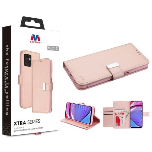 Motorola Moto G Power 5G (2023) Wallet, Motorola 2023 Moto G Power 5G MyBat MyJacket Wallet Xtra Series - Rose Gold