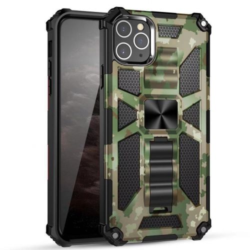 Fb Wireless Accessories Elite Series Hybrid Case with Ring Grip and Camera Lens Cover for iPhone 15 Pro Max - Green