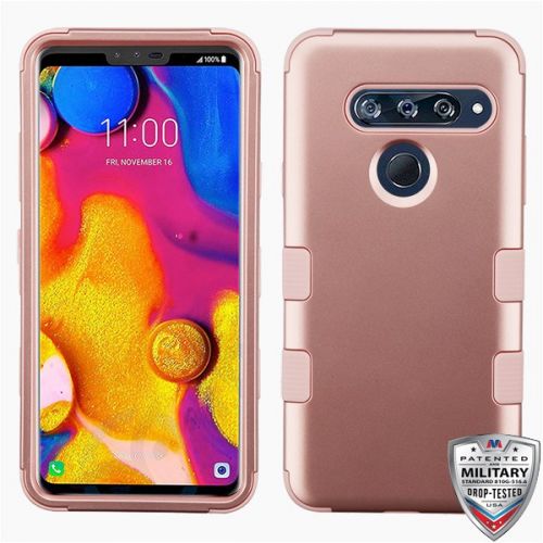 LG V40 ThinQ Case, Rose Gold/Rose Gold TUFF Hybrid Case Cover [Military-Grade Certified]