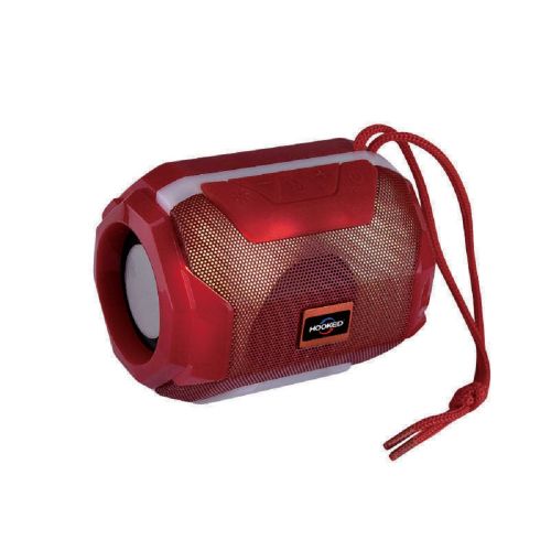 Universal Mini Stereo Bluetooth Speaker Fm Led Flashing Wireless Portal Speaker - Red