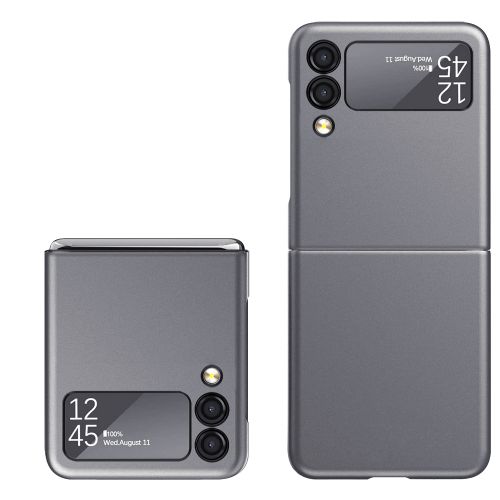 Samsung Galaxy Z Flip 5 Flip Snap On Matte Finish Case Cover - Gray